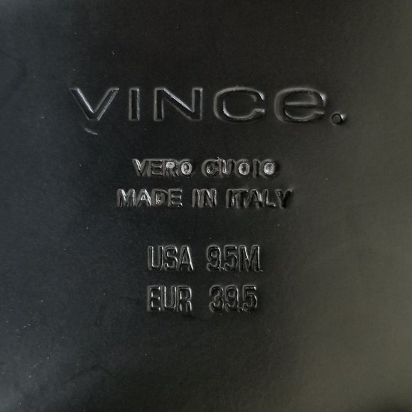 Vince Perlow Ankle Boot, Black Leather & Fabric, Womens Size 9.5 M / 39.5 - Picture 10 of 11